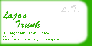 lajos trunk business card